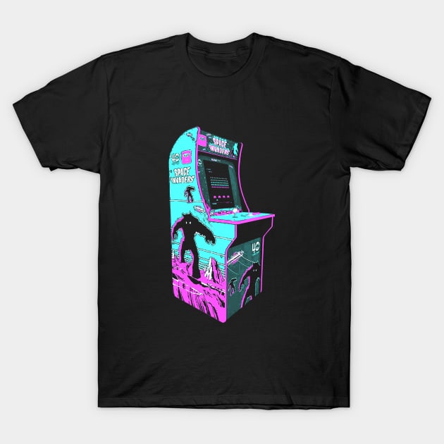 Space Invaders Retro Arcade Game T-Shirt by C3D3sign
